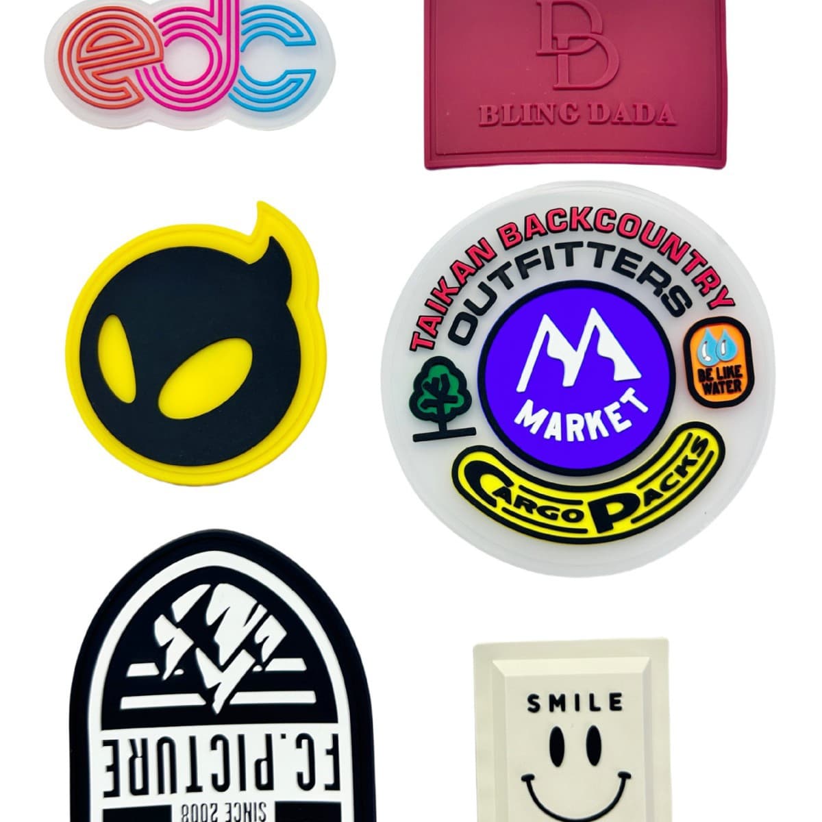 Custom Silicone PVC Soft Labels, Trademarks, Bag Cartoon Rubber Silicone LOGO Epoxy Trademarks