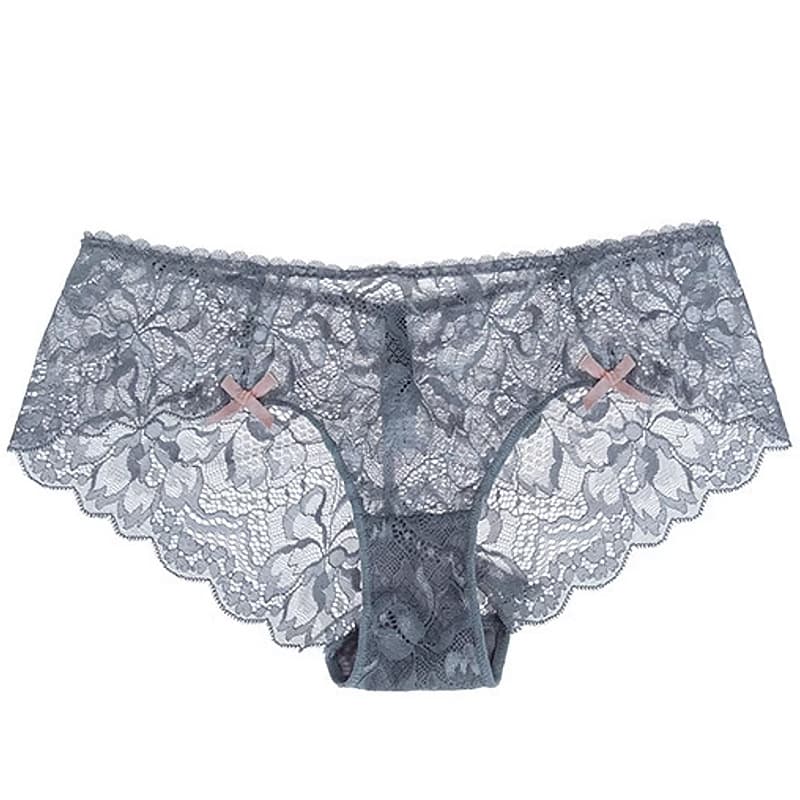 Breathable Sheer Lace Panties for Women Summer Seductive High-End Butterfly Knot Hollow Comfortable Underwear