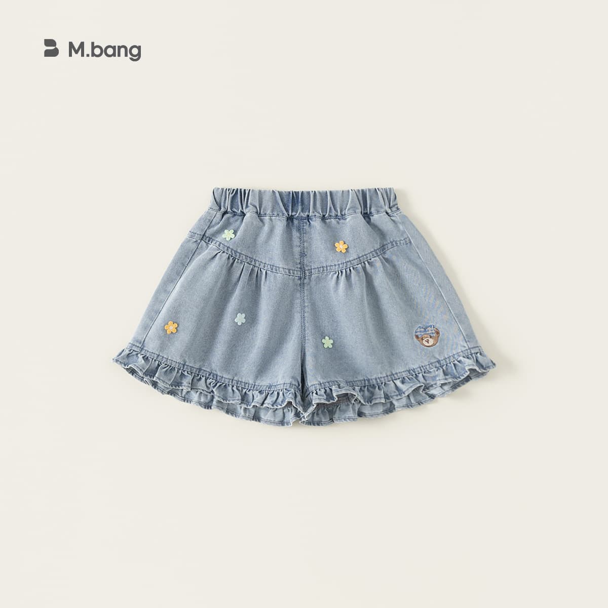 Youbao Children's Summer Girls' Jeans Thin Light Blue Versatile Girl Shorts Flared Summer Pants Kids Clothing