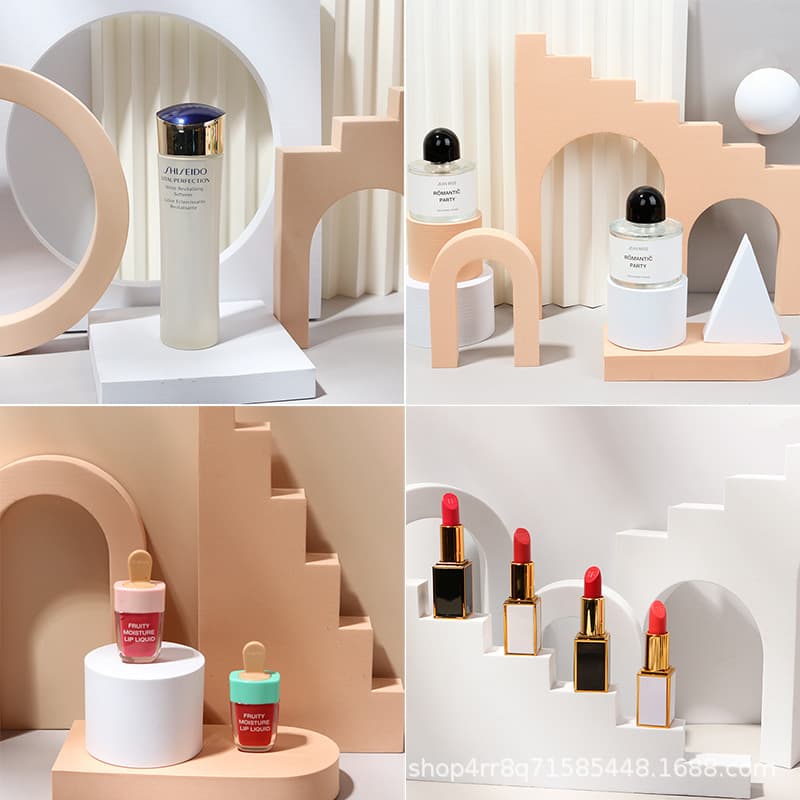 Cube photography props, trapezoidal hollow geometric photo ornaments, minimalist INS shooting background