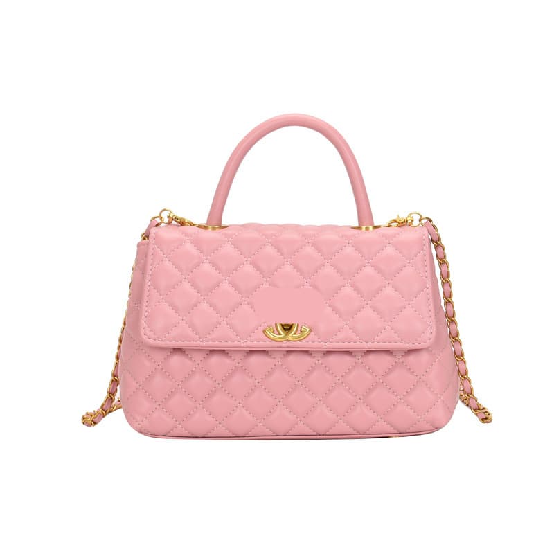 Bags Premium Trendy Women's Handbag Small Fragrance Style Diamond Quilted Stitched Sheepskin Texture Handbag Shoulder Bag Factory Wholesale Crossbody Bag