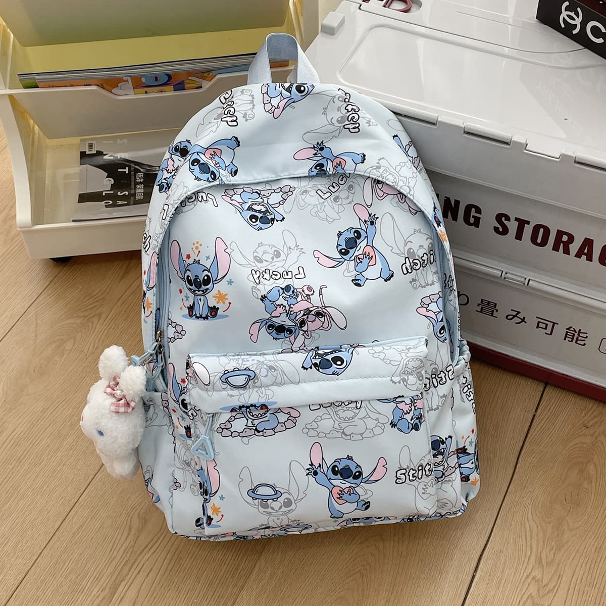New Cross-Border Backpack with Stitch Print, Trendy Large Capacity Lightweight Casual School Bag for Daily Travel