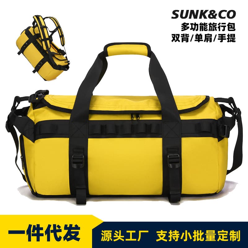 Multifunctional travel bag, large capacity backpack, outdoor mountaineering bag, waterproof camping storage bag, dry and wet separation handbag