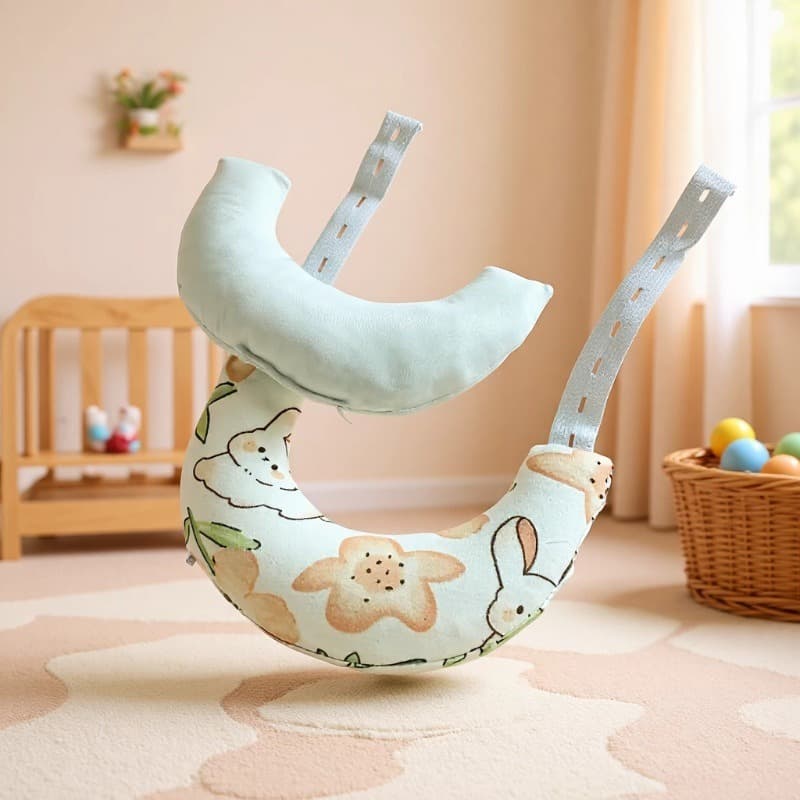Baby Crescent Pillow for Head Shaping, Infant Neck Support Pillow for Newborns