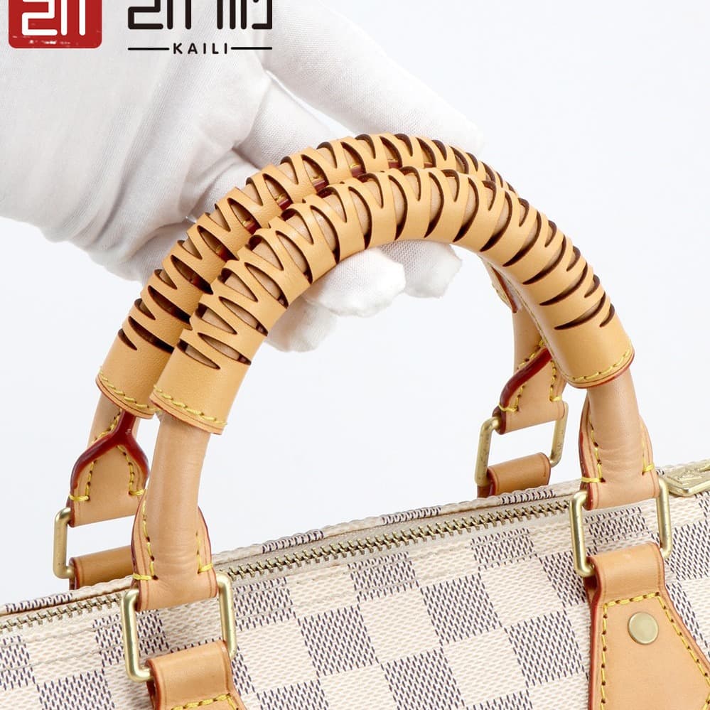 Protective Handle Cover for LV Speedy 25 30 35, Vegetable-Tanned Leather Handle Protector, Anti-Stain and Anti-Wear Bag Handle Sleeve