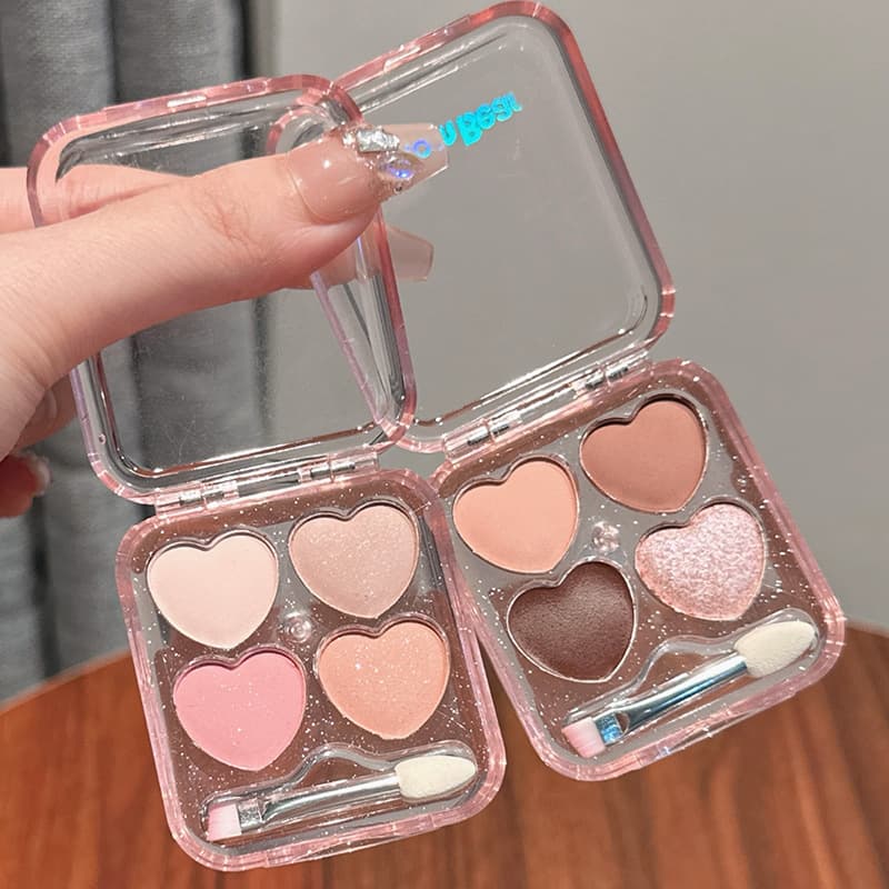 Phantom Bear Peach Heart Four-Color Lying Silkworm Plate Lying Silkworm Powder High-Gloss Lying Silkworm Pen Brightening Shadow Vignetting Eyeshadow Comprehensive Palette