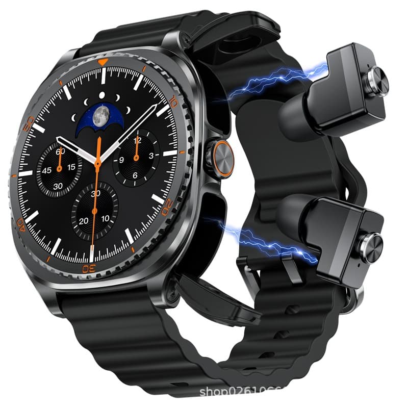 2-in-1 Smart Watch Earphones 400mAh Bluetooth Earphones Heart Rate Blood Oxygen Monitoring Sports Watch GT99