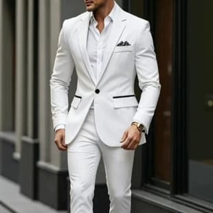 Cross-border Two-Piece Suit Set, Korean Slim Fit Suit for Men, Business Professional Formal Wear, Best Man Groom Wedding Attire