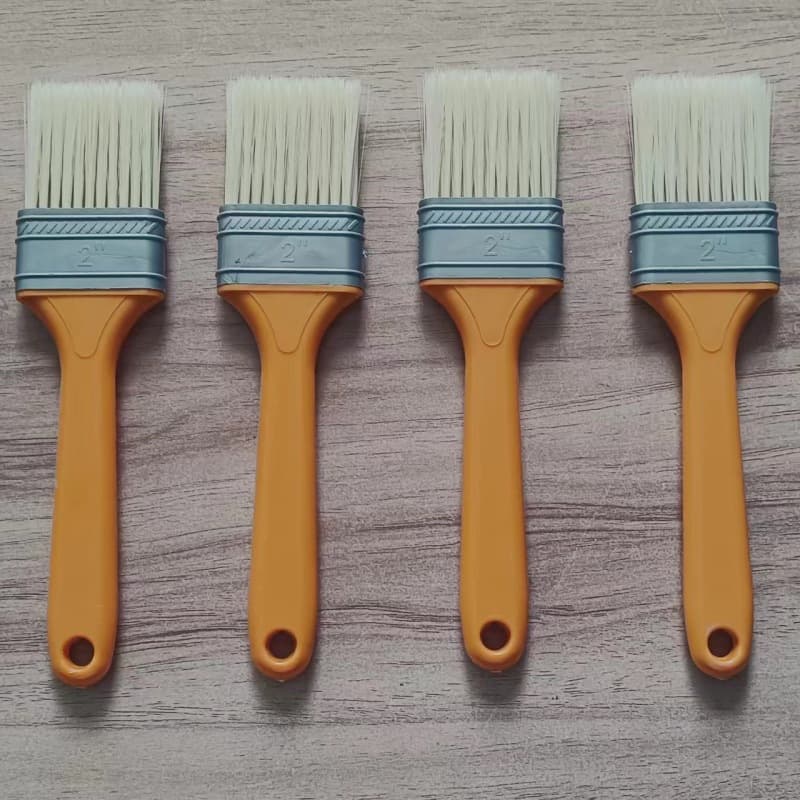Custom paint brush with plastic handle, flat brush, BBQ brush, cleaning dust brush wholesale, bristle brush