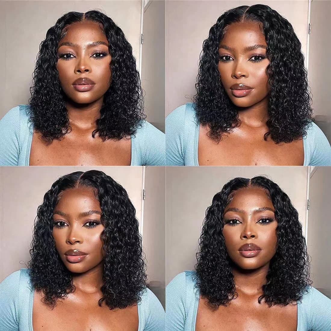 Short Curly Wig for Women, African American Short Curly Wig, Slightly Curled Synthetic Wig Wholesale