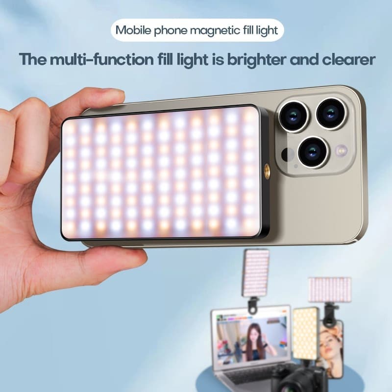 Cross-border M19 double-sided shooting portable magnetic fill light photography photo live broadcast short video photography light