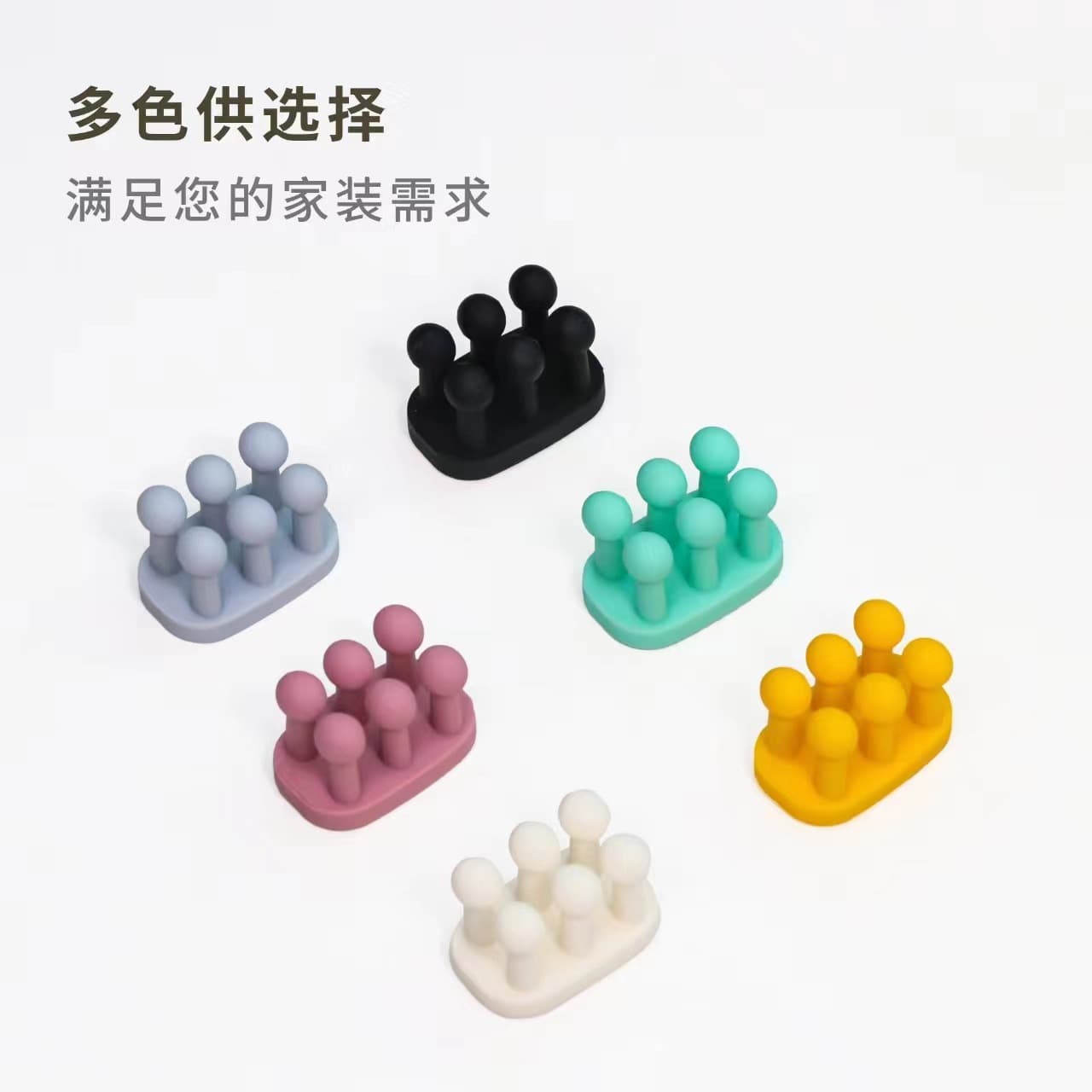 Cross-border New Eco-Friendly Bathroom Silicone Toothbrush Holder, Multi-functional Wall-Mounted Kitchen Organizer, No-Drilling Installation, In Stock