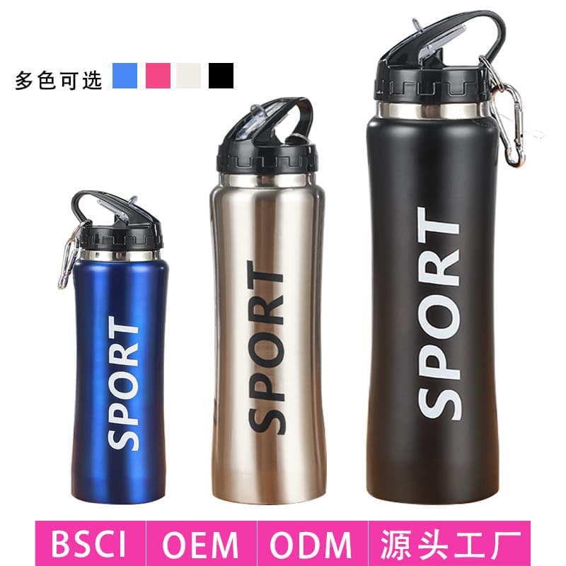 Stainless Steel Insulated Water Bottle Outdoor Hiking Cycling Sports Cup Travel Flask Portable Handle Cup Gift