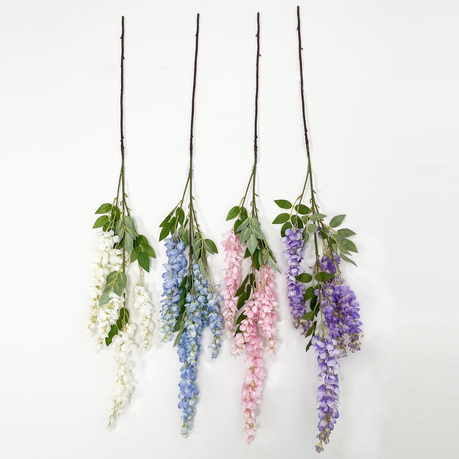 Abler wisteria long branches fake flowers hanging wedding hall decoration flowers silk flowers hotel soft decoration ceiling decoration