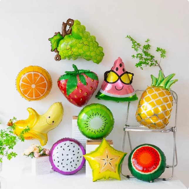 Fruit Balloon Aluminum Foil Cartoon Pineapple Watermelon Party Decoration Kindergarten Children's 100-Day Celebration Baby Birthday Setup