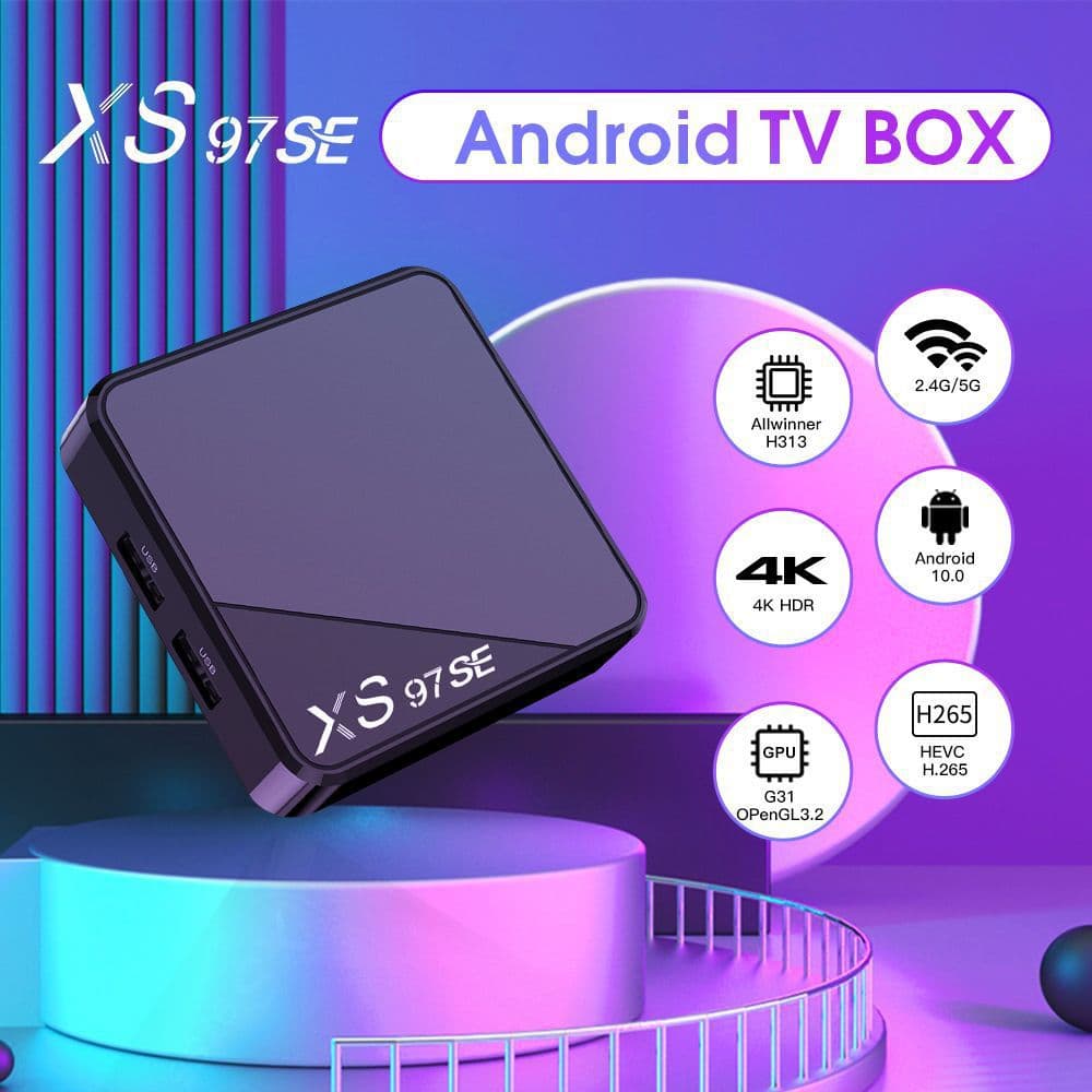 XS97 Cross-border Network HD Player H313 Dual-band TV Box Wholesale Stock for Export tv box