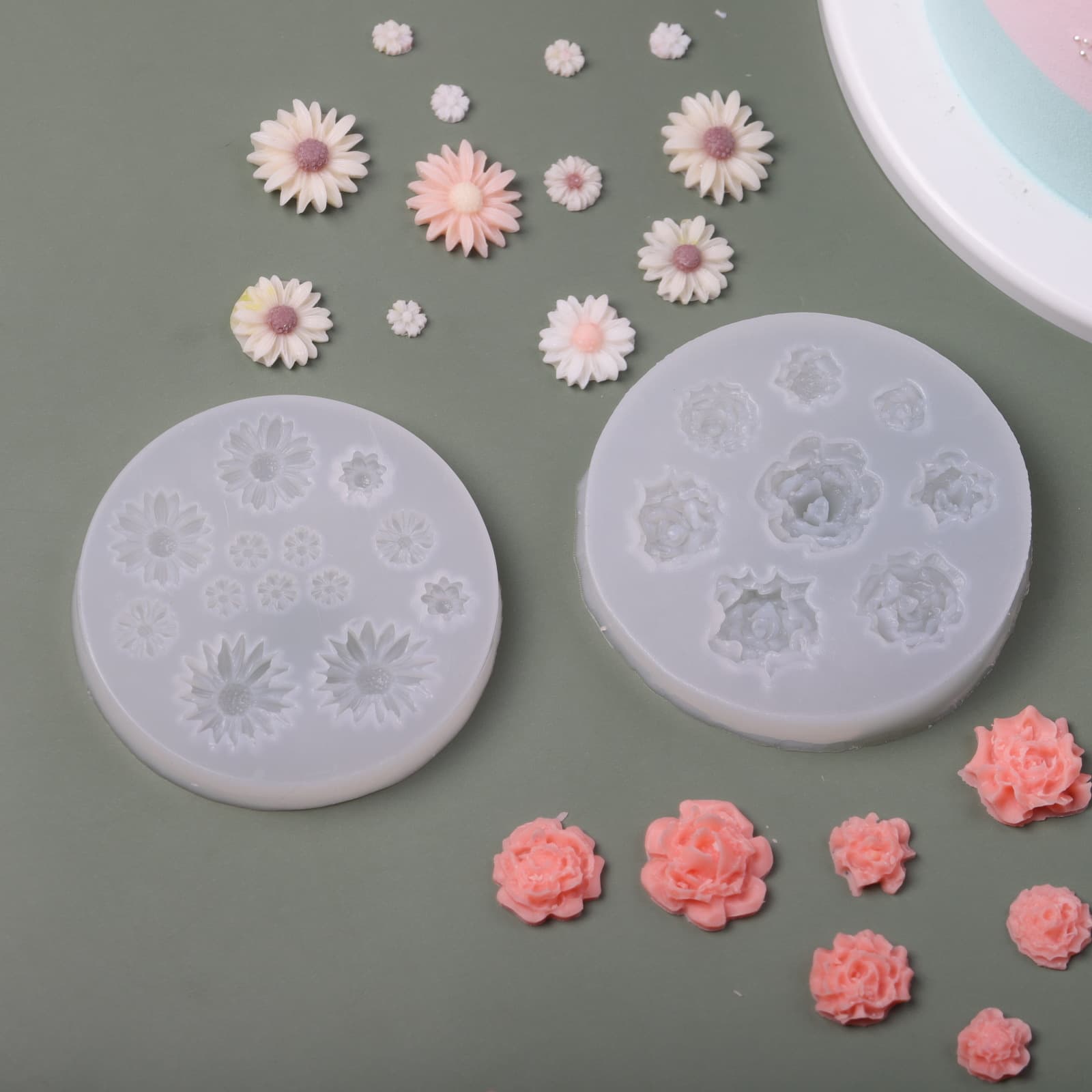 Daisy Silicone Mold Baking Decorations Small Flower Soap Molds for Candle And Air Freshener DIY Cup Wax Perfume Stone Putty