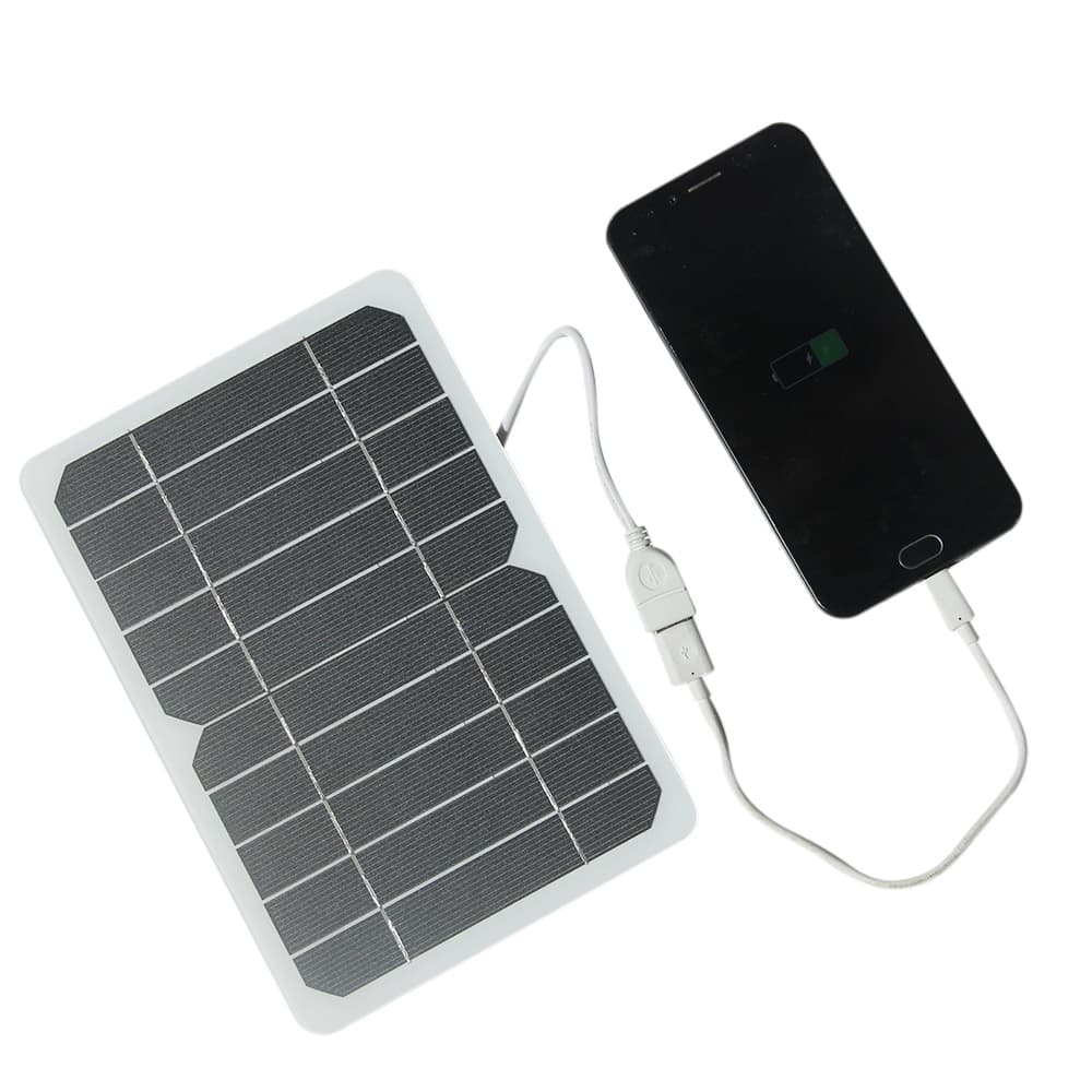 Outdoor Solar Charging Board 5W5V Mobile Power Bank Phone Solar Charger Portable Renewable Energy Supply for Electronic Devices