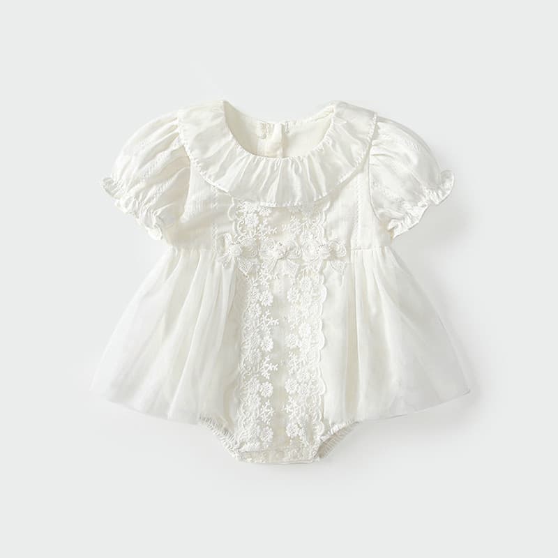 Baby clothes, summer clothes, baby girl's cover-up jumpsuit, category A, children's thin short-sleeved princess mesh harem skirt