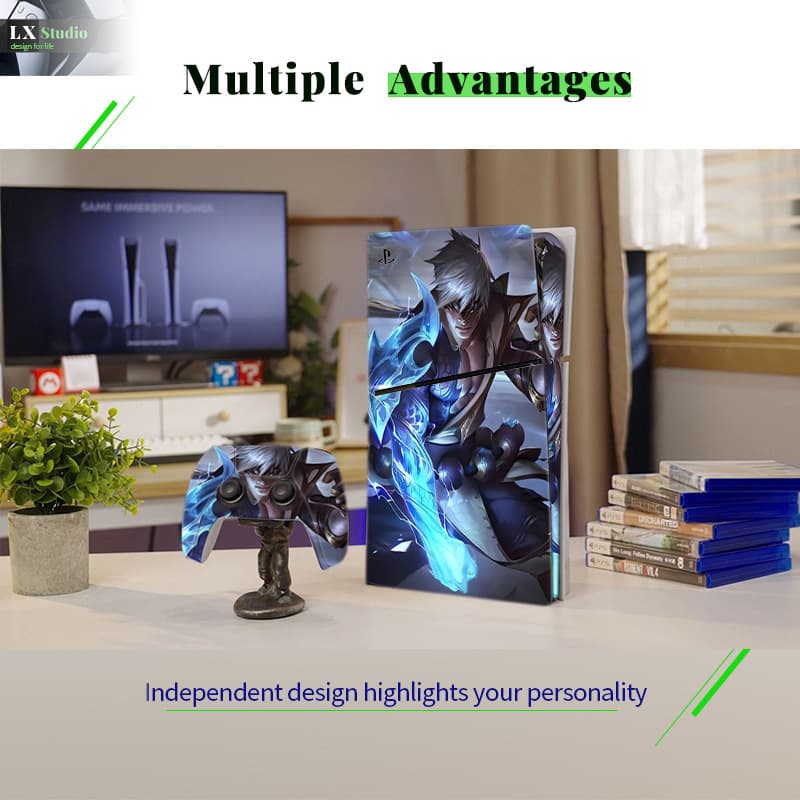 Stickers for PS5 Console Disc Version Game Pattern Series American Style Stickers Export Personalized Comic Colorful Decals