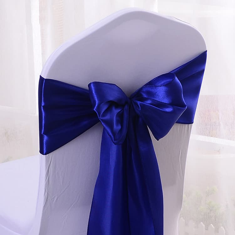 Wholesale Satin Ribbon for Banquet Wedding Chair Back Decoration Bow Tie Chair Sash
