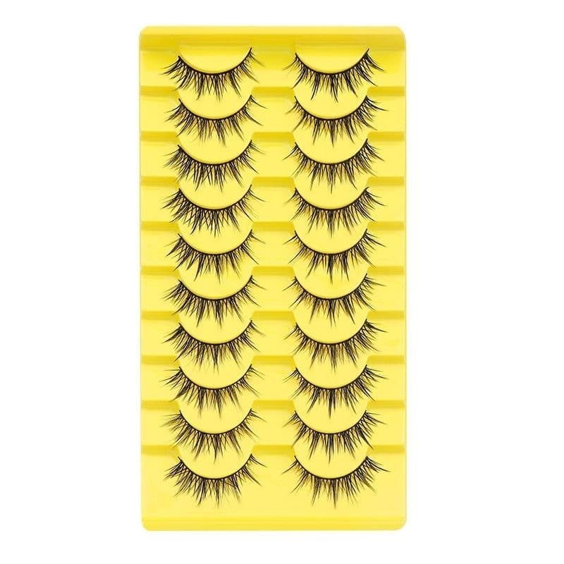 Yukaka Cartoon Eyes Lashes Full Strip Demon Fairy Volume Sun Mixed-Blood Black Band False Lashes 021