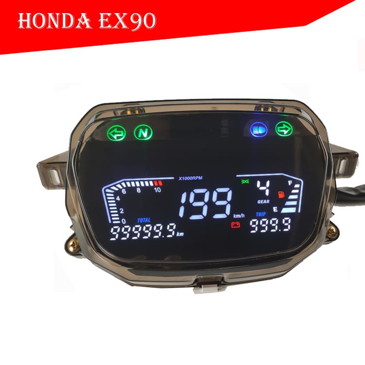 Suitable for EX90 motorcycle digital instrument retrofit parts: epoxy potted display screen with high-definition automatic brightness adjustment.