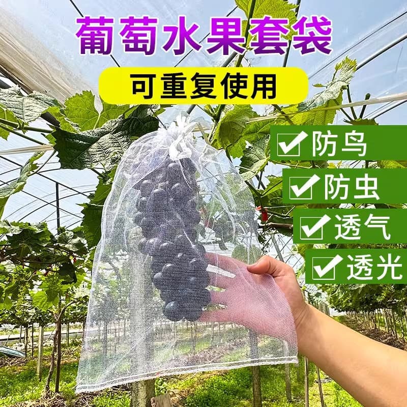 Fruit tree insect-proof mesh bag, bird-proof mesh bag to protect grape bag, fig guava strawberry bagging, peach bagging