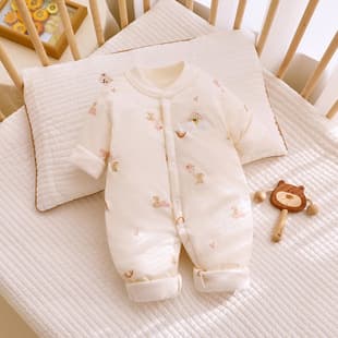 Anyang Children's Cotton-Padded Medium-Thick Baby Romper 40g Newborn Cotton Coat 0-12 Months Baby Cotton Suit