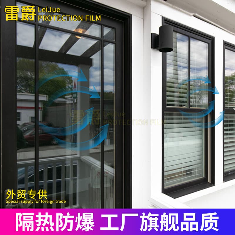 Transparent glass film, explosion-proof and shatter-resistant colorless stickers for bathroom shower room sliding doors, tempered safety film for toilets.