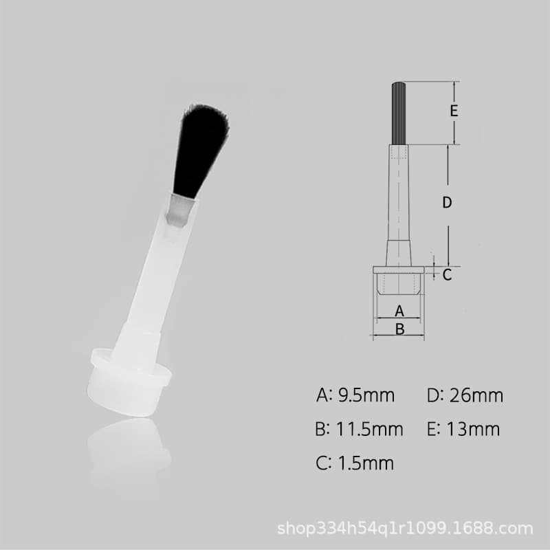 Curved Brush Nail Gel Disposable Plastic Brush Wearable Nail Brush Small Brush Wearable Nail Brush