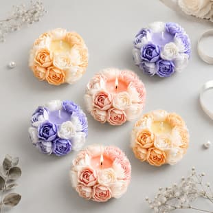 Scented Candle Mold Rose Flower DIY Soap Plaster Silicone Mold Decoration Cross-Border Supply