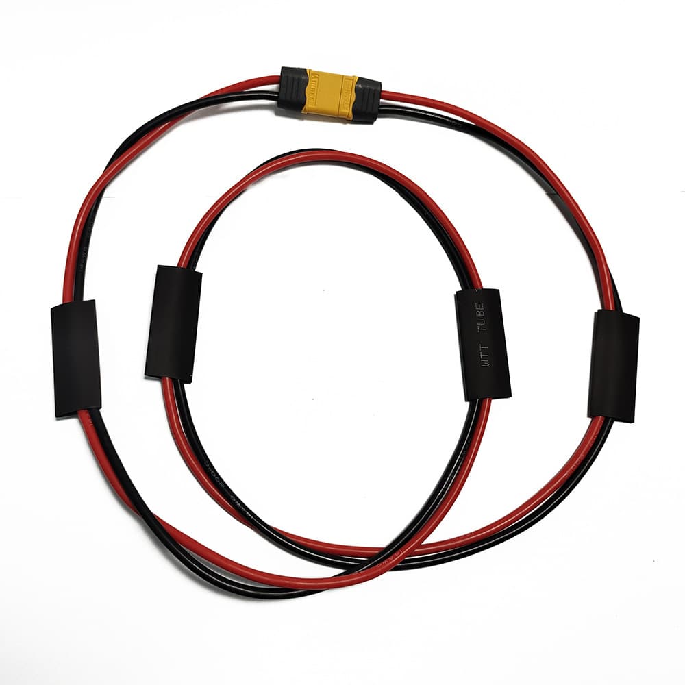 Yibaike ebike power cable, electric vehicle power extension cable, 14AWG 1M 2M XT60