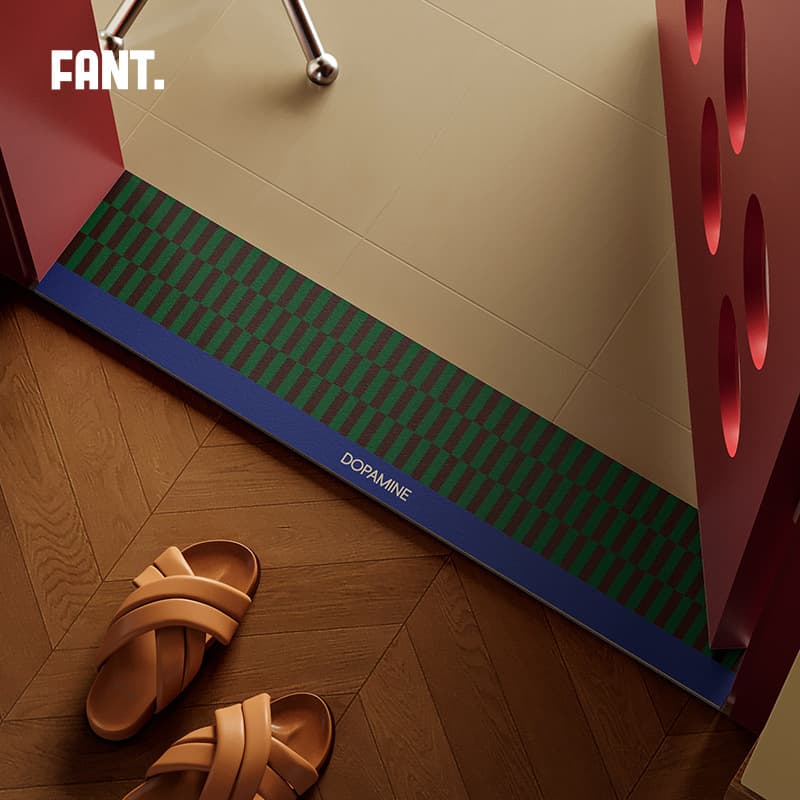 Afternoon Berlin retro entrance threshold stone mat, ultra-narrow long strip bathroom and toilet doorway absorption anti-slip mat.