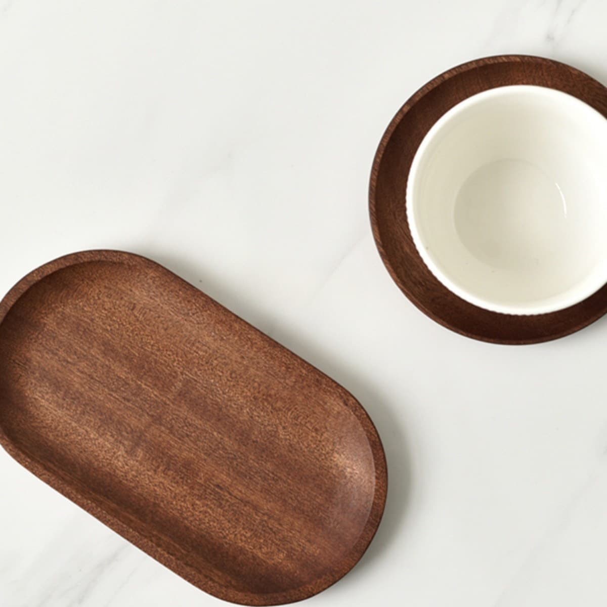 Afternoon Tea Ins Style, Food Photography Prop Japanese Small Wooden Plate Solid Wood Round Oval Dessert Tray