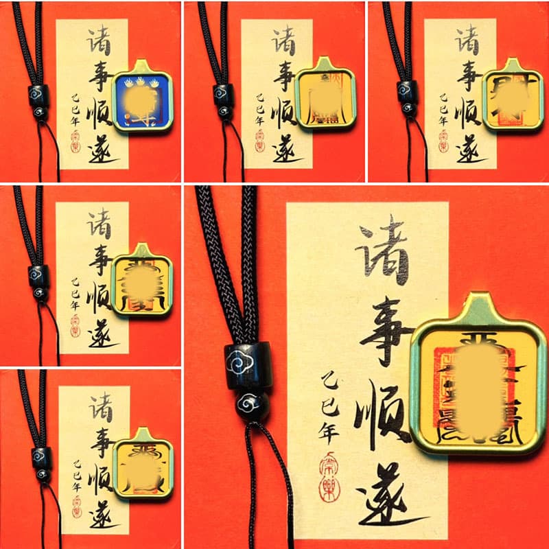 2*2 new thangka hanging neck Taoist pendant diy titanium steel Gawu box gift