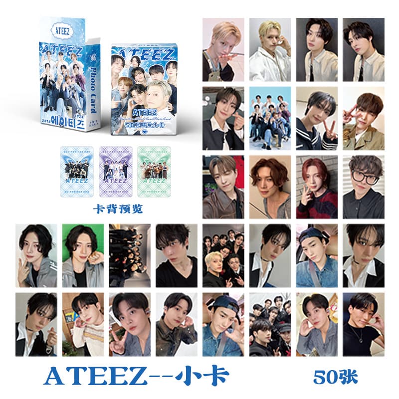 ATEEZ Kim Hongjoong Park Seonghwa Laser Photo Card 3-inch Polaroid LOMO Card Postcard Merchandise