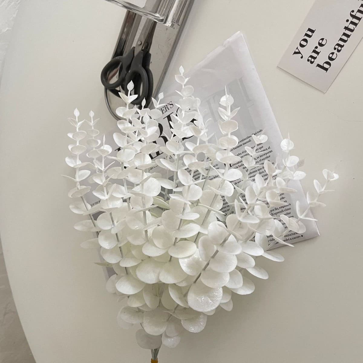 Cross-border Factory Direct Eucalyptus 38cm Artificial Eucalyptus Leaves Money Leaves Wedding Home Indoor Decoration Simulation