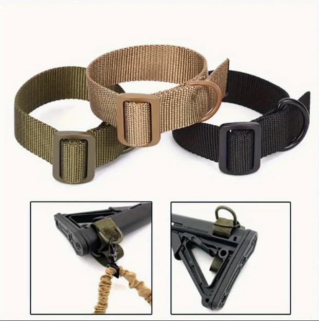 Outdoor tactical nylon strapping gun belt D ring fixed gun strap accessories military fan supplies multi-functional dog collar