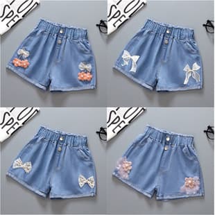 In Stock Children's Denim Shorts for Girls 2026 New Lightweight Mid-Large Kids Boys Baby Outerwear Shorts Wholesale Fashion