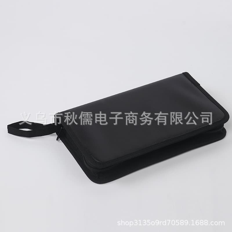 80-Pack Large Capacity PU Flat Leather Car CD Case, CD/DVD Storage Album, Dustproof Disc Bag