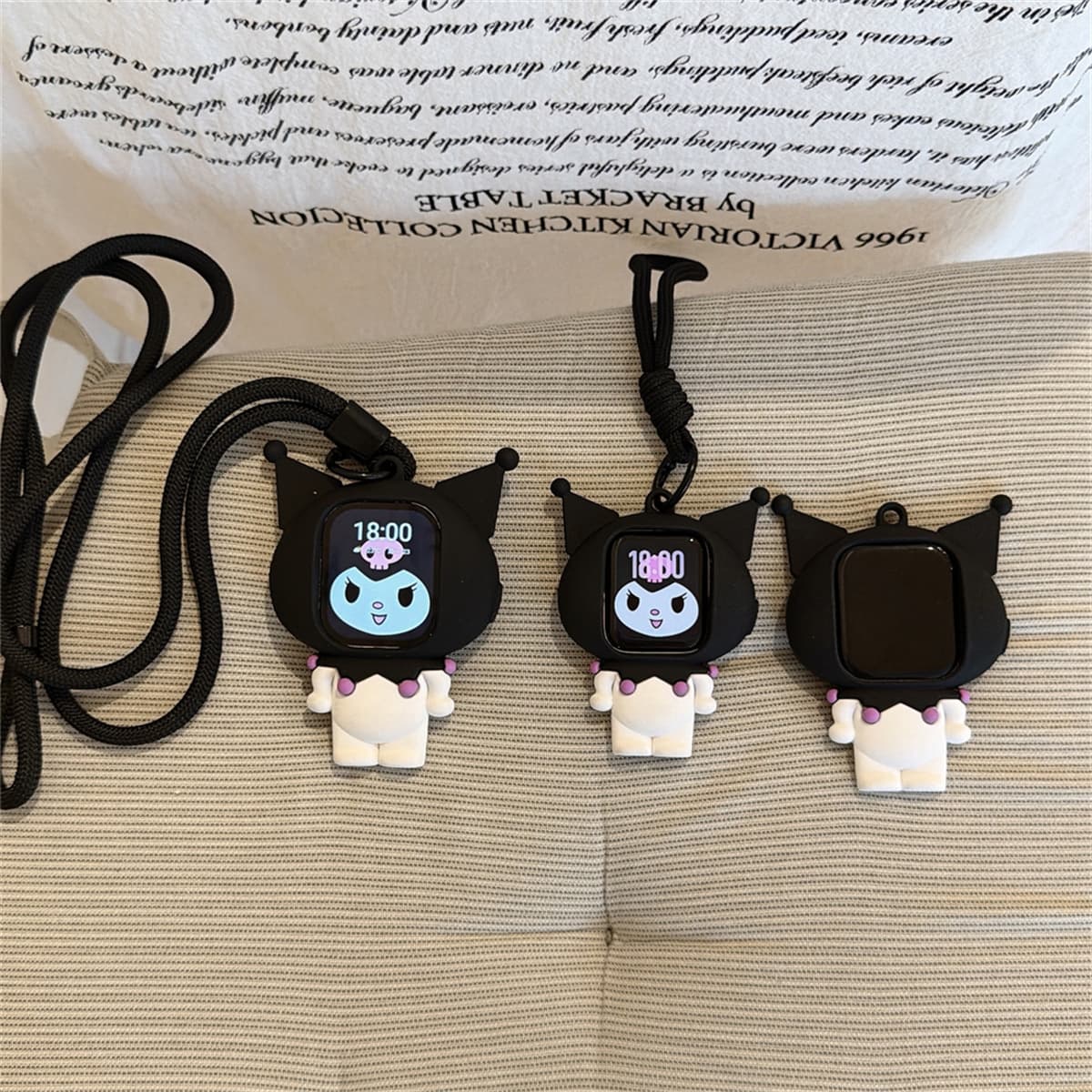 Cartoon Kuromi Apple Watch S11/10/9 Compatible iWatch Ultra Protective Case Full Coverage Set