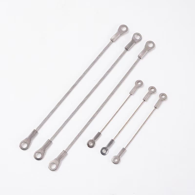 Factory Direct 304 Stainless Steel Wire Rope Pressed Terminal Galvanized Coated Steel Wire Rope Pressed Aluminum Sleeve