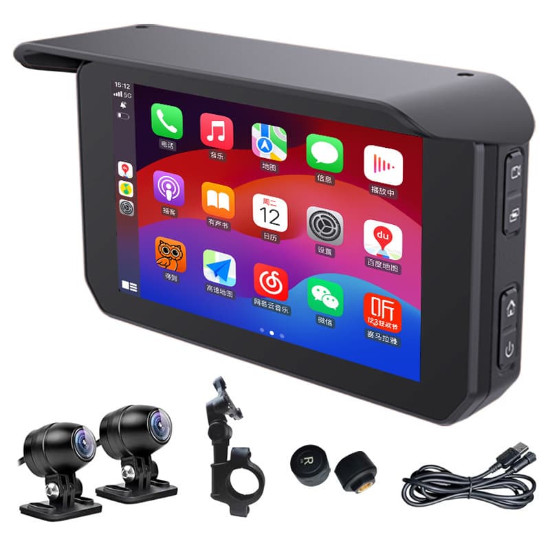 Germany 2025 New YF Motorcycle Wireless CarPlay Apple 5-inch Portable GPS Navigation