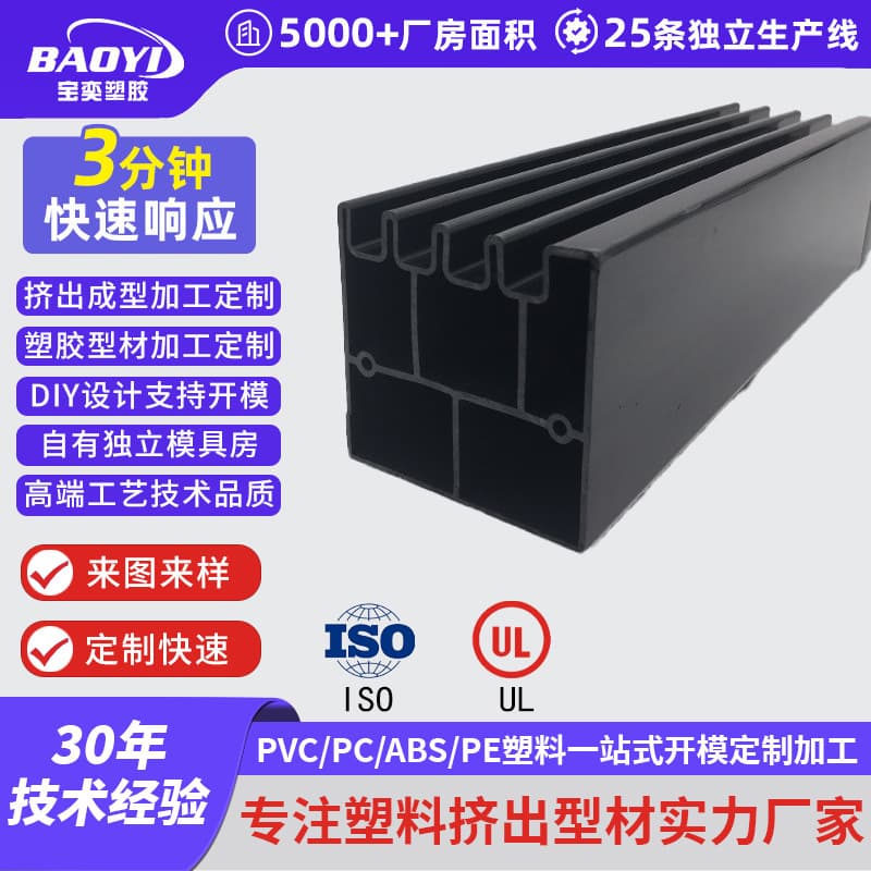 ABS profile plastic extrusion window building glass decoration plastic PVC parts extrusion profile processing mold opening