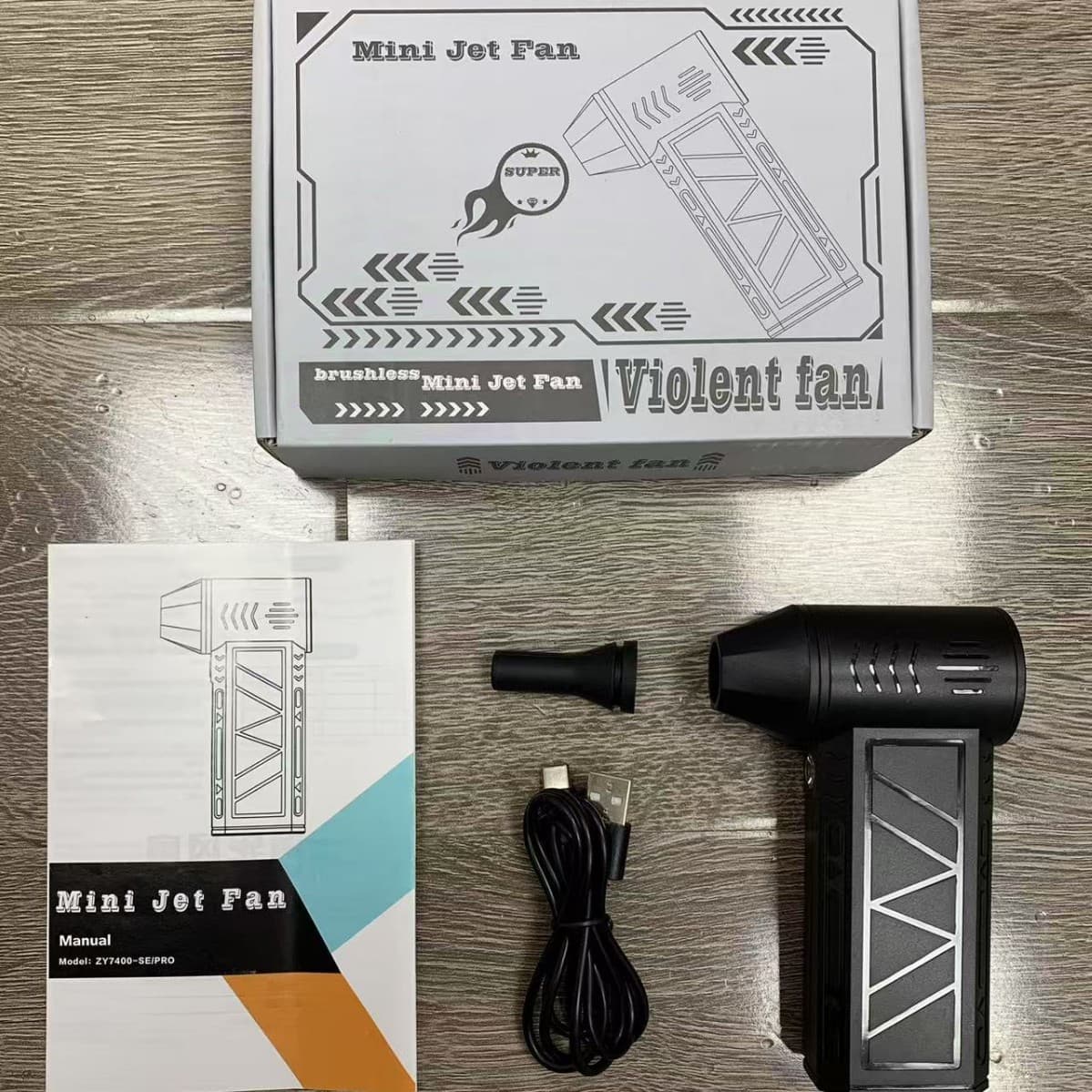 High-Speed Handheld Fan Powerful Outdoor Blower Turbocharged Cross-Border Super High Rotation Electric Fan Heavy-Duty