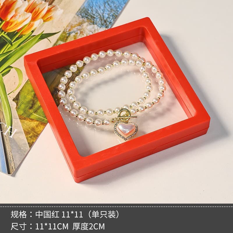 Jewelry Display PE Film Floating Box Anti-Oxidation Gift Box Portable Accessory Bracelet Necklace Bead Packaging Box