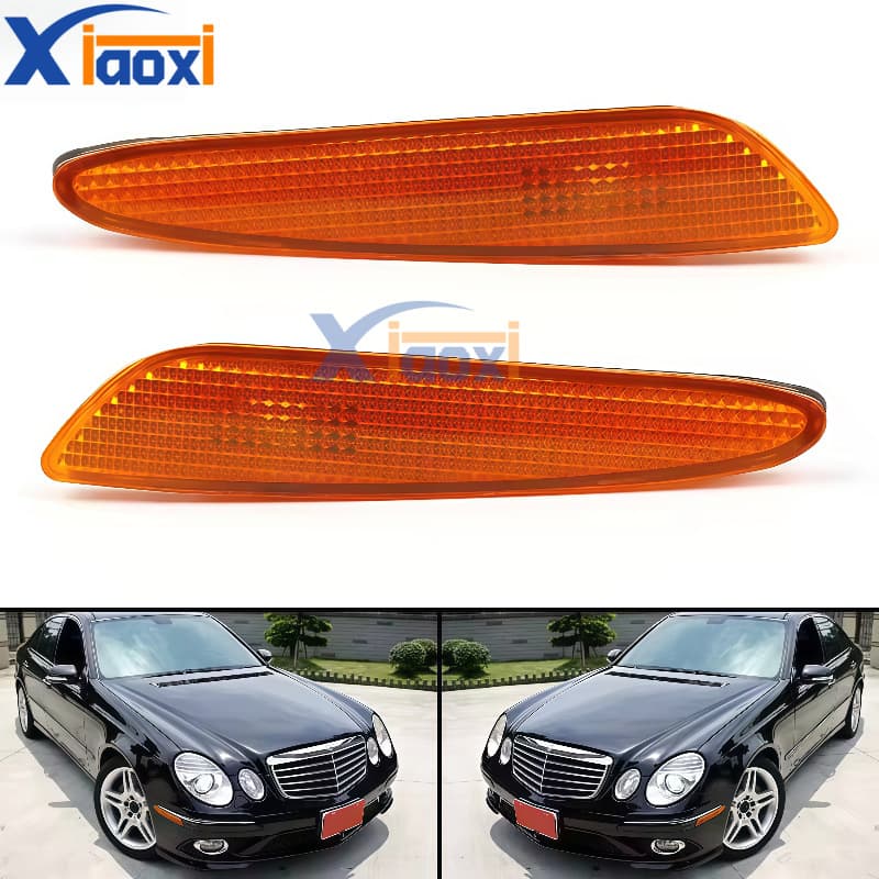 Side Marker Light Front Bumper Corner Light Turn Signal Light Fender Light for 03-06 Mercedes-Benz E-Class W211