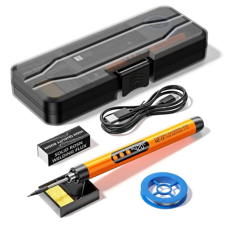 New USB Soldering Iron Mini Portable Soldering Iron Kit with Type-C Interface, 800mAh Battery