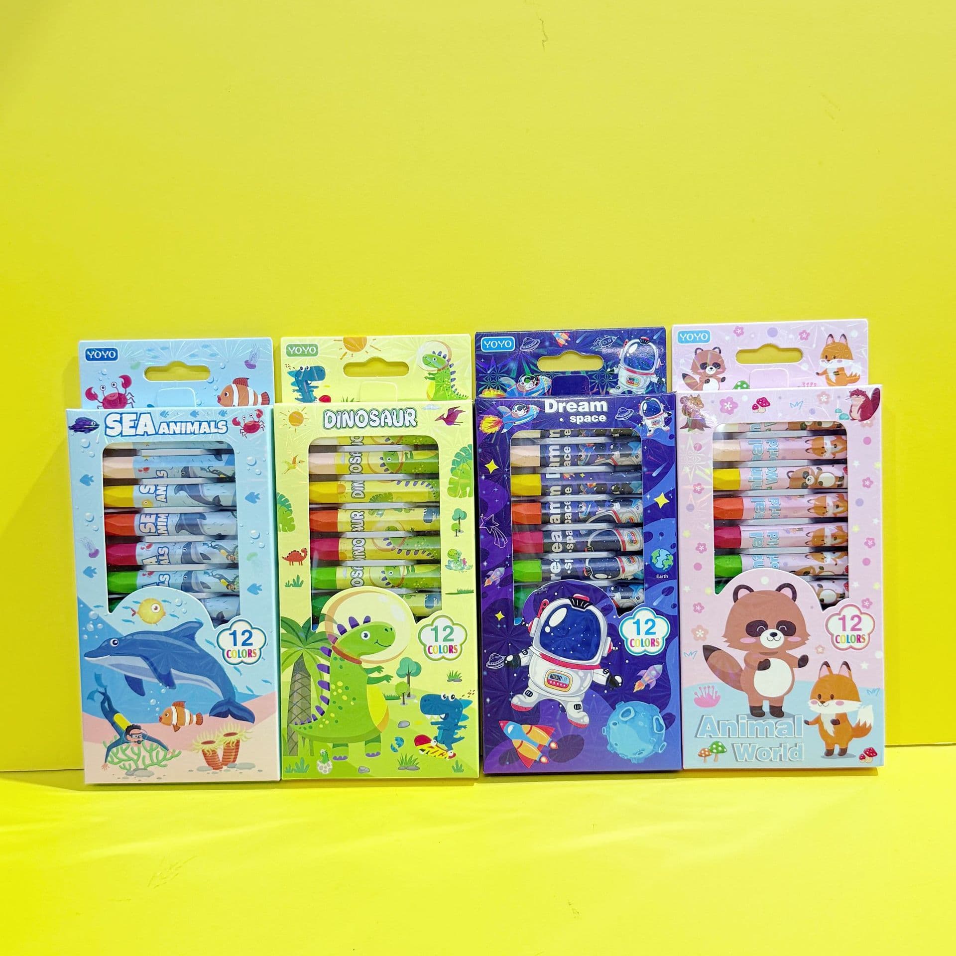 Children's painting art brush oil pastel color crayon set 12-color crayon box graffiti painting coloring pen